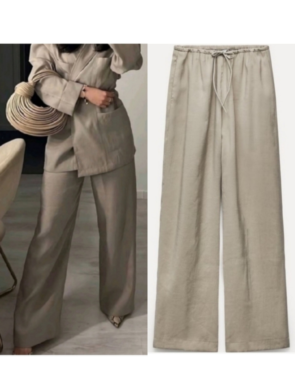Zara Wide Flowy Pants Size XS